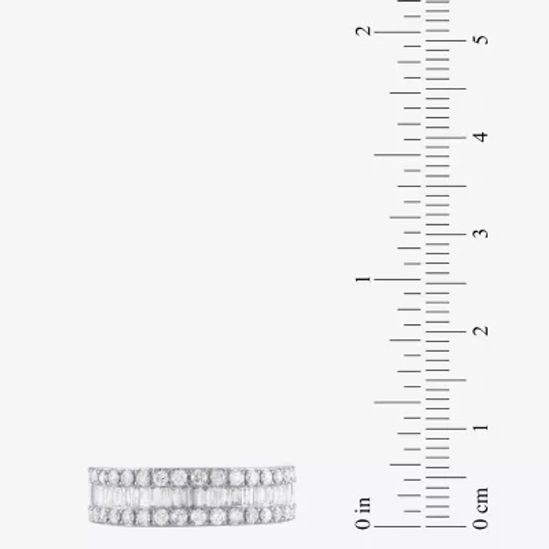 Womens 2.5MM 1 CT. T.W. Natural White Diamond 14K Gold Anniversary Wedding Band