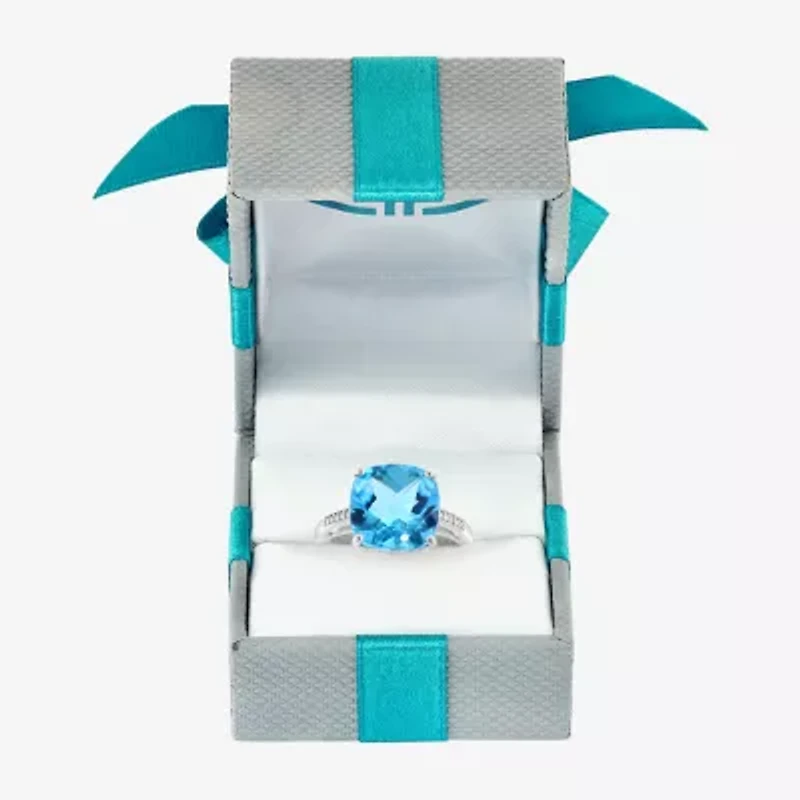 Effy Final Call  Womens Genuine Gemstone 14K White/Yellow/Rose Gold Cushion Cocktail Ring