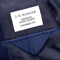 Haggar JMH Tailored Tonal Plaid Mens Stretch Fabric Modern Fit Sport Coat
