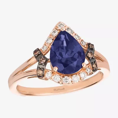 Le Vian® Ring featuring Blueberry Tanzanite® Nude Diamonds™ , Chocolate Diamonds®  set 14K Strawberry Gold®