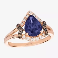 Le Vian® Ring featuring Blueberry Tanzanite® Nude Diamonds™ , Chocolate Diamonds®  set 14K Strawberry Gold®