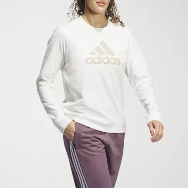 adidas Womens Crew Neck Long Sleeve Active T-Shirt