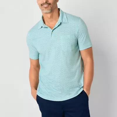 St. John's Bay Super Soft Jersey Mens Slim Fit Short Sleeve Polo Shirt