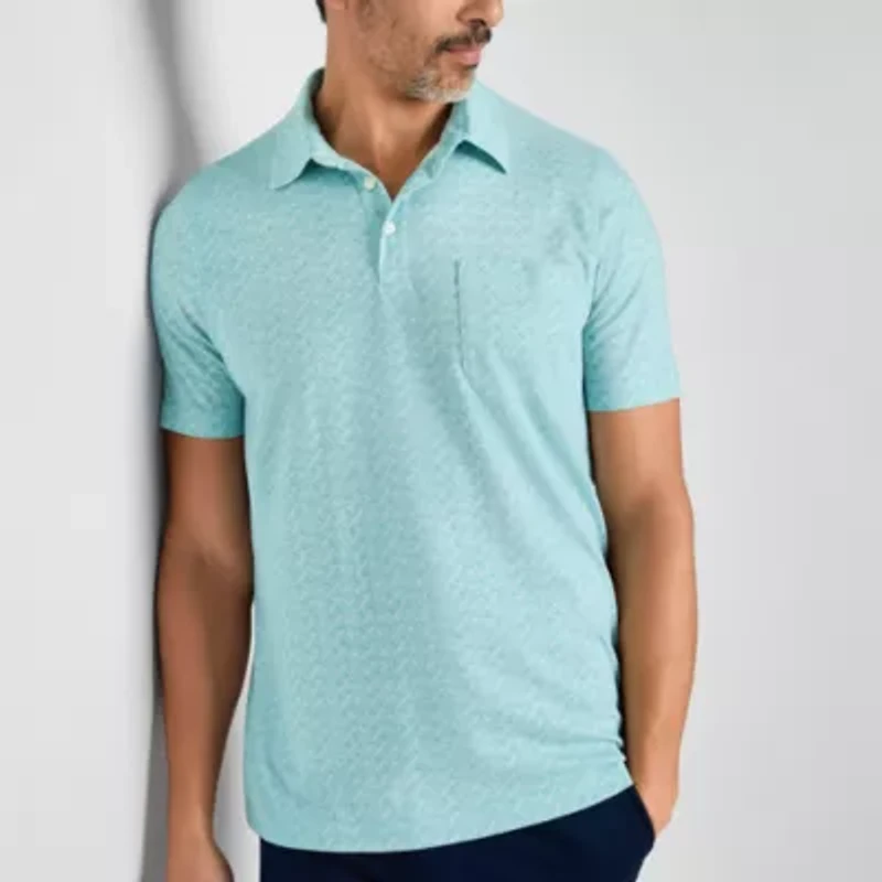 St. John's Bay Super Soft Jersey Mens Slim Fit Short Sleeve Polo Shirt