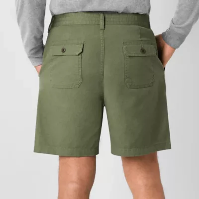 St. John's Bay Canvas Hiking Mens 7" Cargo Short