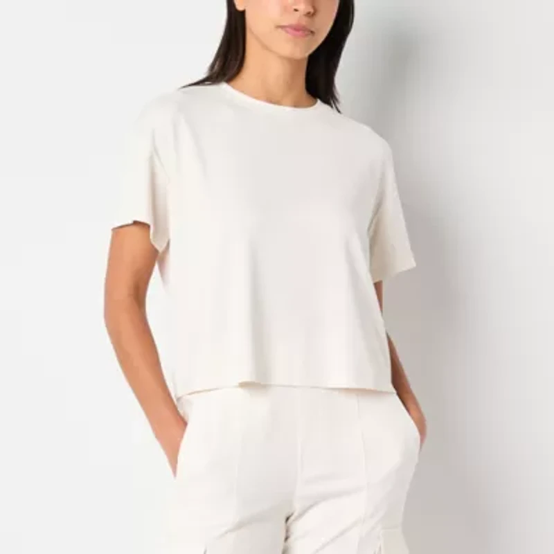 Stylus Womens Crew Neck Short Sleeve T-Shirt