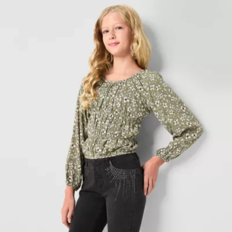 Vanilla Star Big Kid Girls High Rise Flare Leg Jean