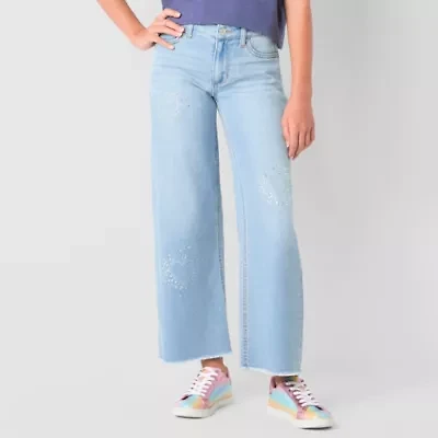Vanilla Star Big Kid Girls High Rise Wide Leg Jean