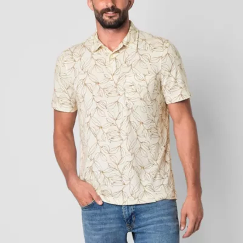 St. John's Bay Super Soft Jersey Mens Classic Fit Short Sleeve Polo Shirt