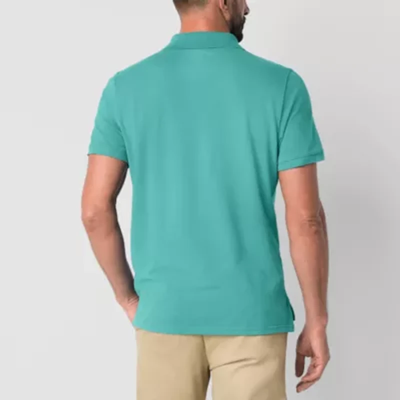 St. John's Bay Premium Stretch Mens Slim Fit Short Sleeve Polo Shirt