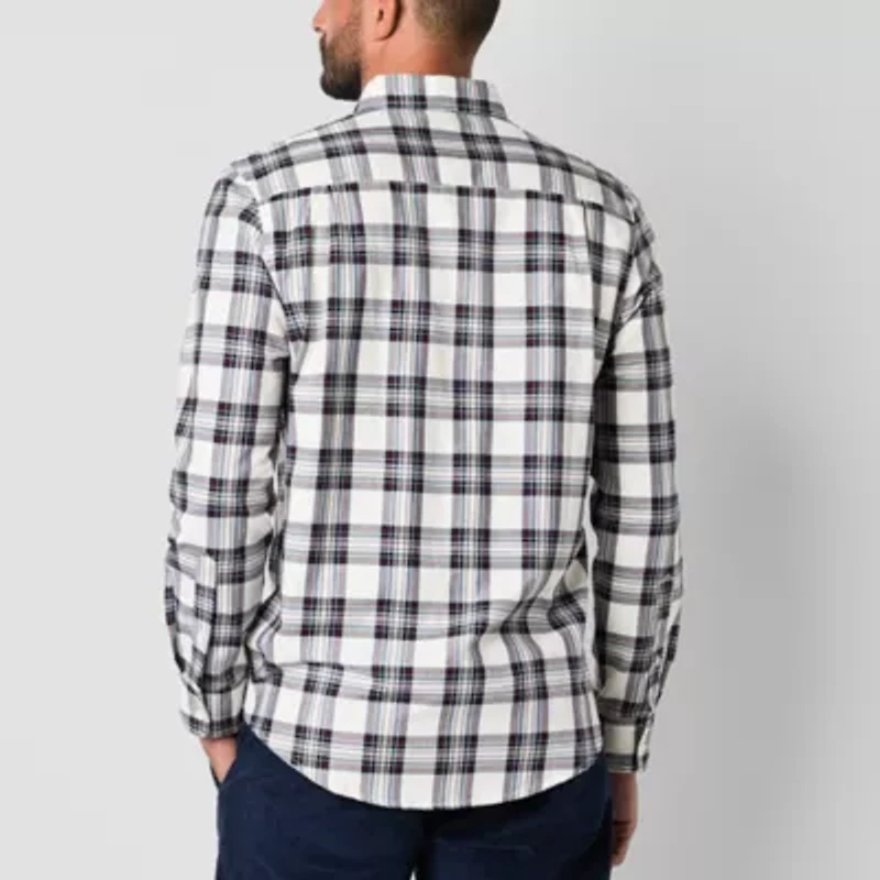 St. John's Bay Performance Oxford Mens Long Sleeve Classic Fit Button-Down Shirt