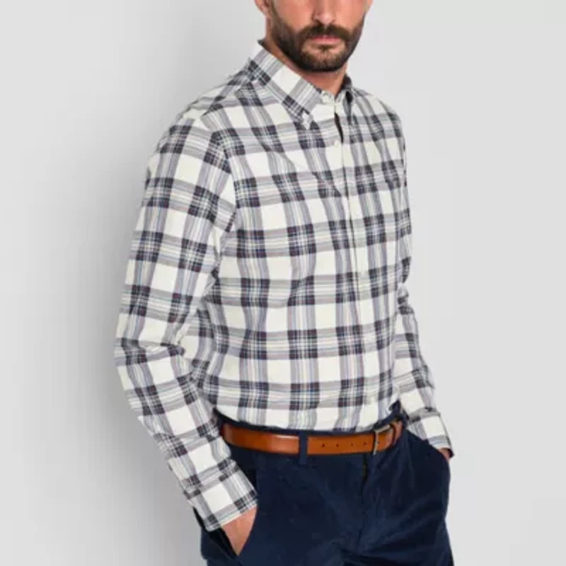 St. John's Bay Performance Oxford Mens Long Sleeve Classic Fit Button-Down Shirt