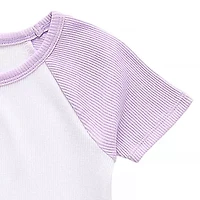 Okie Dokie Toddler & Little Girls Crew Neck Short Sleeve Regular Fit Graphic T-Shirt