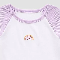Okie Dokie Toddler & Little Girls Crew Neck Short Sleeve Regular Fit Graphic T-Shirt