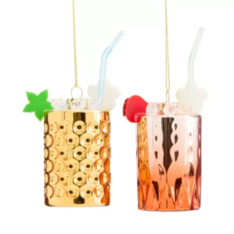 North Pole Trading Co. Drinks Set 2-pc. Christmas Ornament
