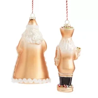 North Pole Trading Co. Gingerbread Santa And Nutcracker Set 2-pc. Christmas Ornament
