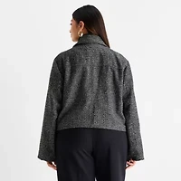 Worthington Womens Plus Midweight Cropped Jacket