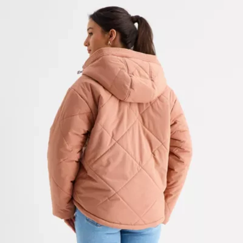 a.n.a Womens Hooded Midweight Puffer Jacket