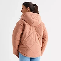 a.n.a Womens Hooded Midweight Puffer Jacket