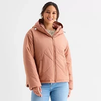 a.n.a Womens Hooded Midweight Puffer Jacket
