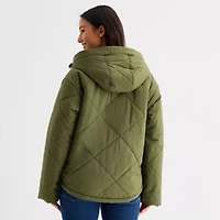 a.n.a Womens Hooded Midweight Puffer Jacket