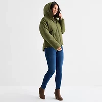 a.n.a Womens Hooded Midweight Puffer Jacket