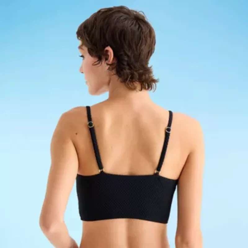 Arizona Womens Adjustable Straps Juniors Bralette Bikini Swimsuit Top