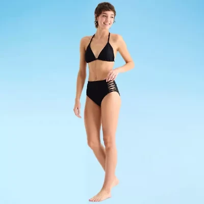 Arizona Womens Lined Juniors High Waist Bikini Swimsuit Bottom