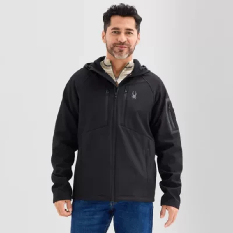 Spyder Mens Hooded Midweight Softshell Jacket