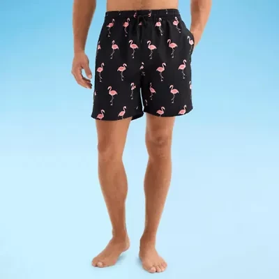 Burnside Mens Drawstring Waist Animal Swim Shorts