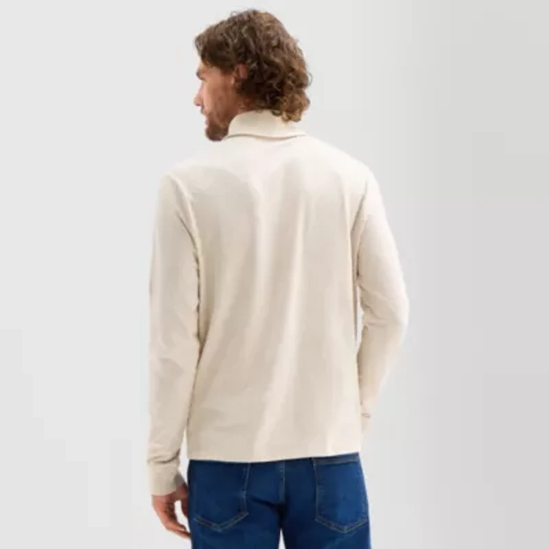 mutual weave Mens Long Sleeve Regular Fit Turtleneck