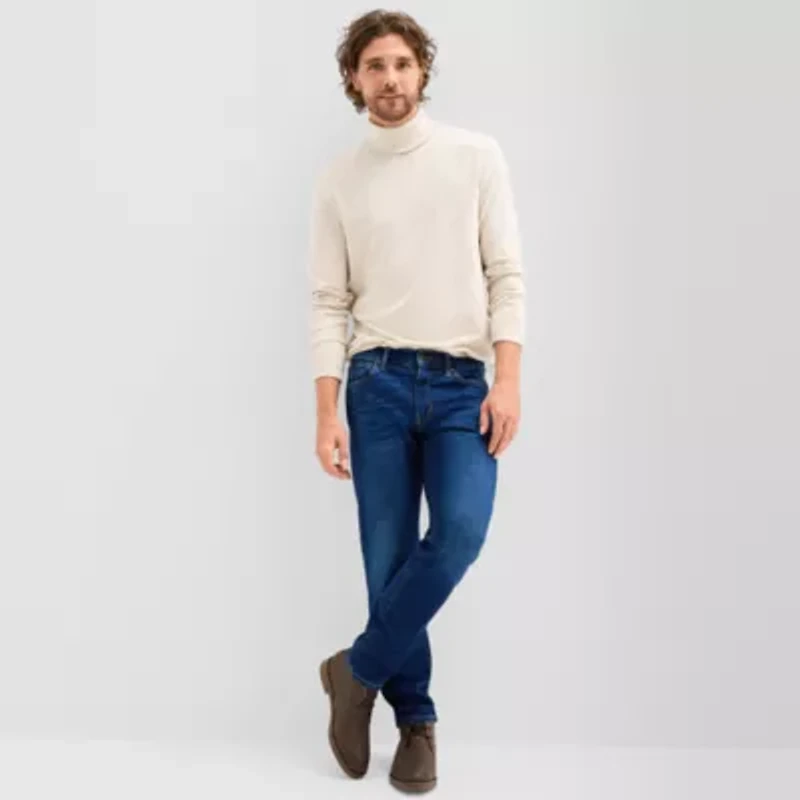 mutual weave Mens Long Sleeve Regular Fit Turtleneck