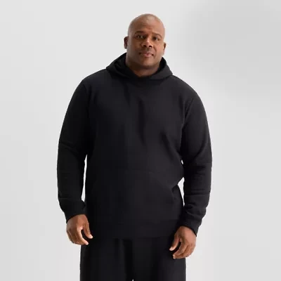 Xersion Quick Dry Cotton Blend Fleece Mens Long Sleeve Active Big and Tall Hoodie