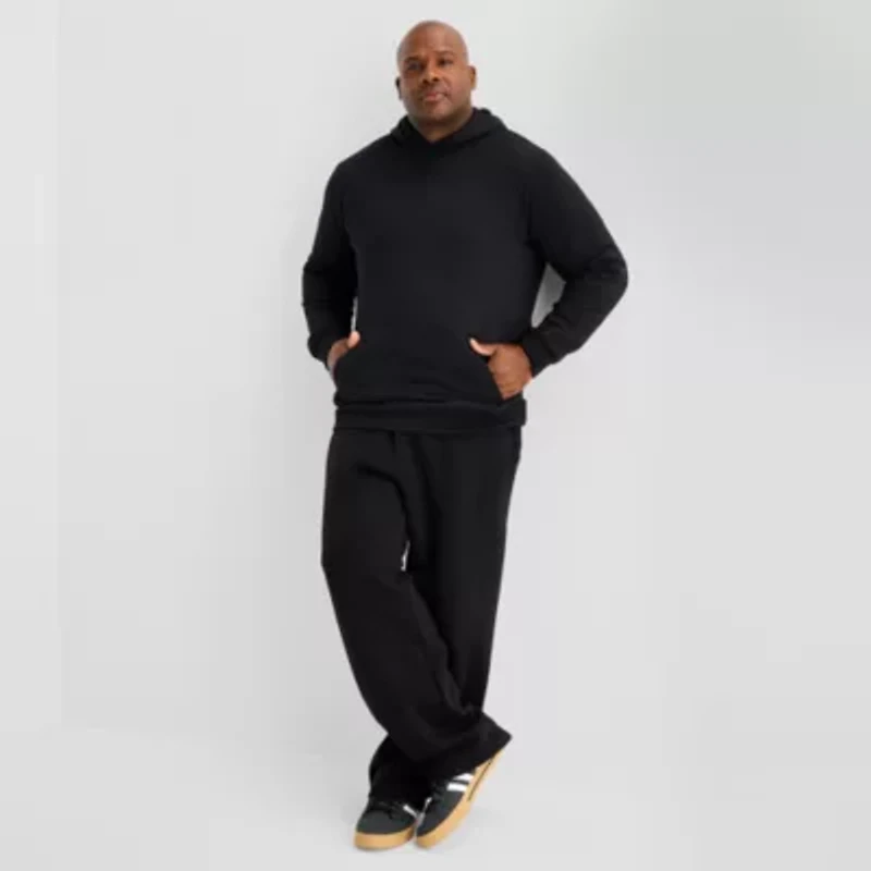Xersion Quick Dry Cotton Blend Fleece Mens Long Sleeve Active Big and Tall Hoodie