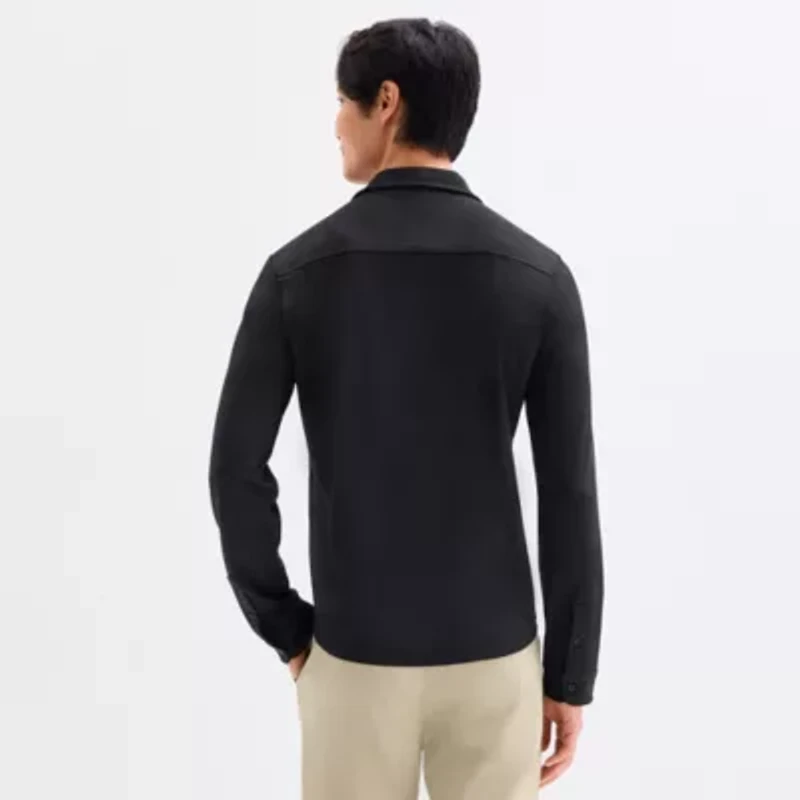 Stylus Mens Long Sleeve Knit Button-Down Shirt