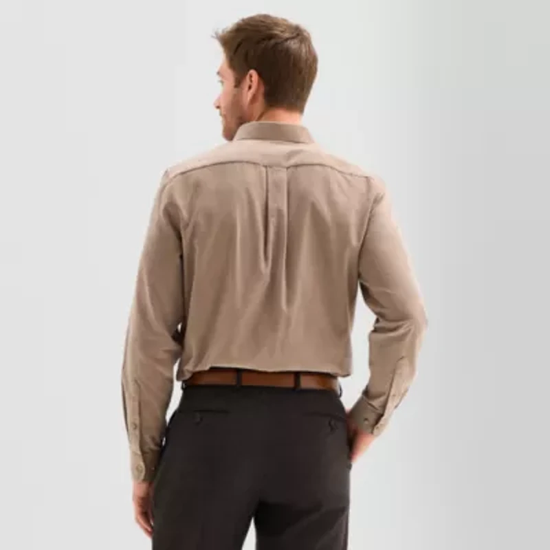 Stafford Corduroy Mens Long Sleeve Regular Fit Button-Down Shirt