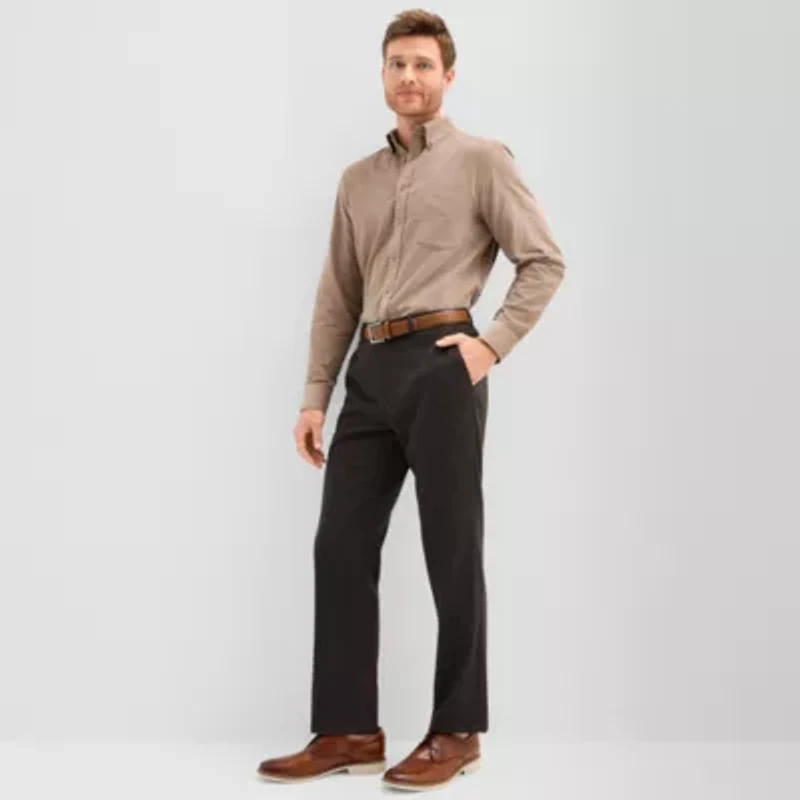 Stafford Corduroy Mens Long Sleeve Regular Fit Button-Down Shirt