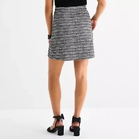 by&by Womens Juniors Mid Rise A-Line Skirt
