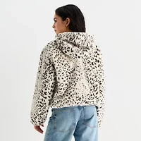 Arizona Womens Faux Fur Midweight Juniors Coat