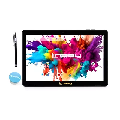 LINSAY® 10.1 Octa Core 128Gb Android 15 Tablet Pop And Pen