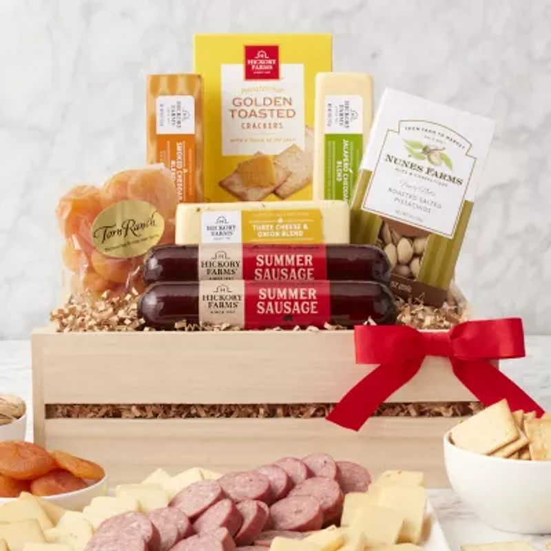 Hickory Farms Meat and Cheese Gift Crate Set