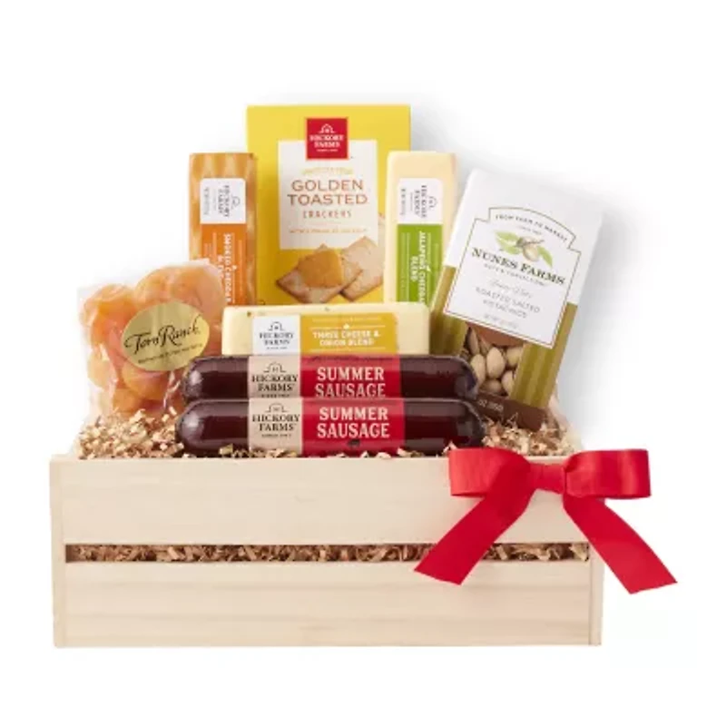 Hickory Farms Meat and Cheese Gift Crate Set