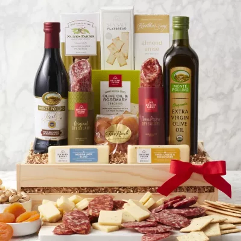 Hickory Farms Sparkling Cider & Snacks Gift Box Set