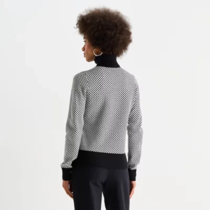 Worthington Womens Turtleneck Long Sleeve Pullover Sweater