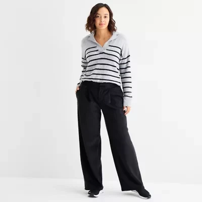 Stylus Womens Corduroy Wide Leg Trouser