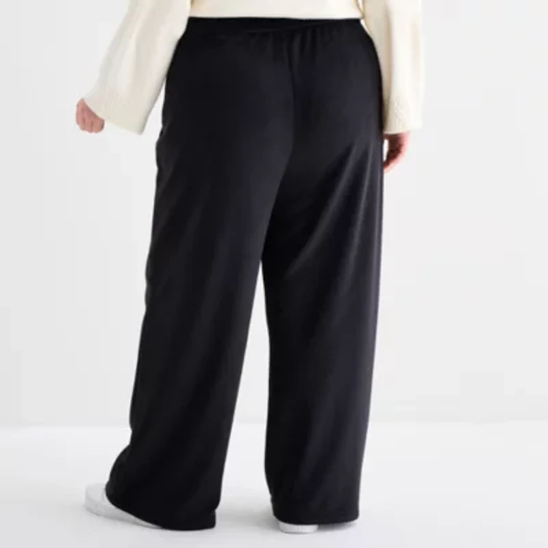 Stylus Womens Plus Wide Leg Trouser