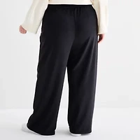 Stylus Womens Plus Wide Leg Trouser