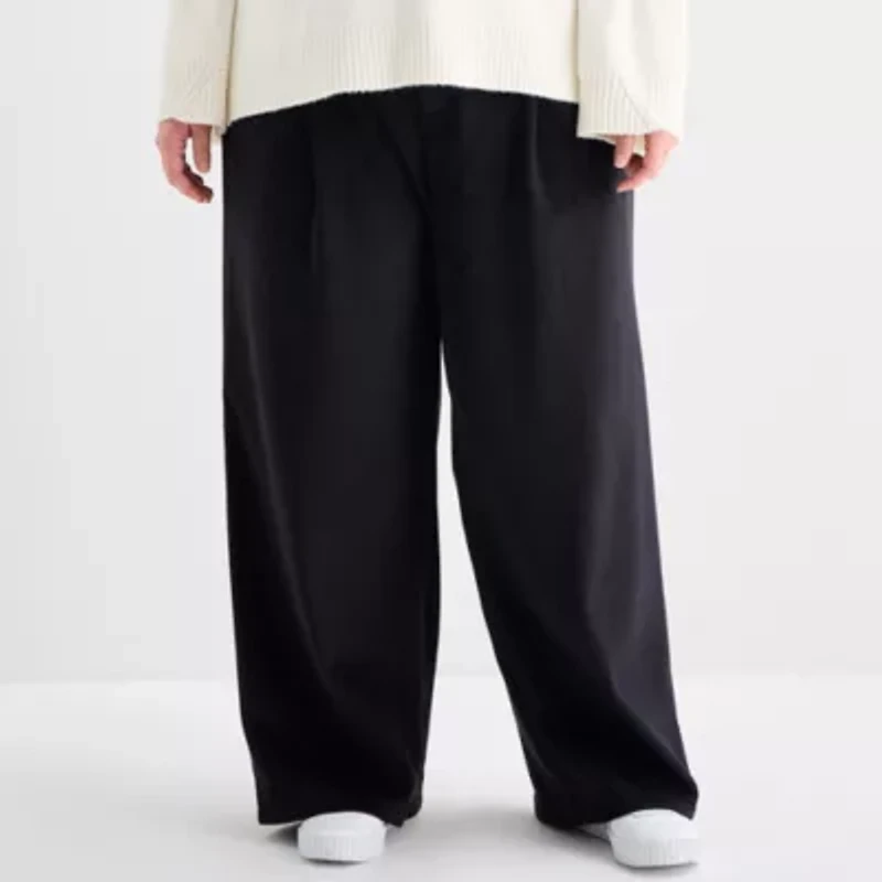 Stylus Womens Plus Wide Leg Trouser