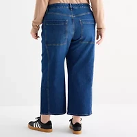a.n.a Womens Plus Highest Rise Barrel Jean