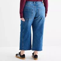 a.n.a Womens Plus Highest Rise Barrel Jean